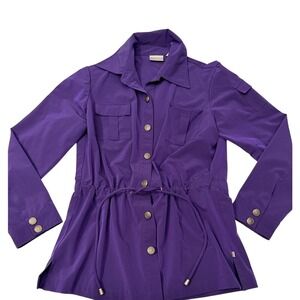 Elegant Women's Utility Jacket in Rich‎ Purple